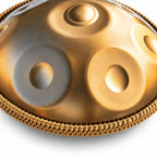 Handpan 17 Töne D-Moll Gold, Detailansicht