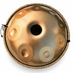 Handpan 17 Töne D-Moll Gold, Unterseite