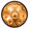 Handpan C-Dur in Gold, von oben