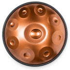 Handpan D-Moll Bronze, von oben