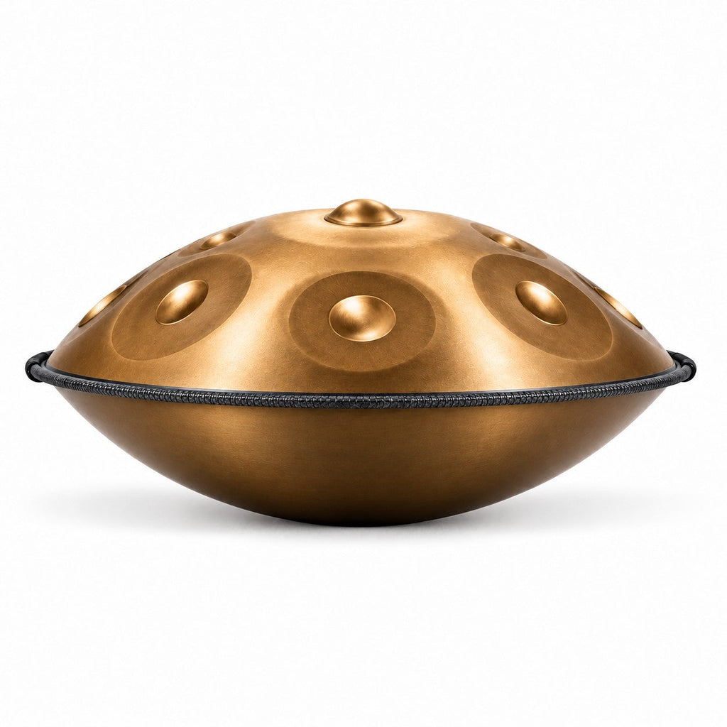 Handpan D-Moll Gold, Seitenansicht