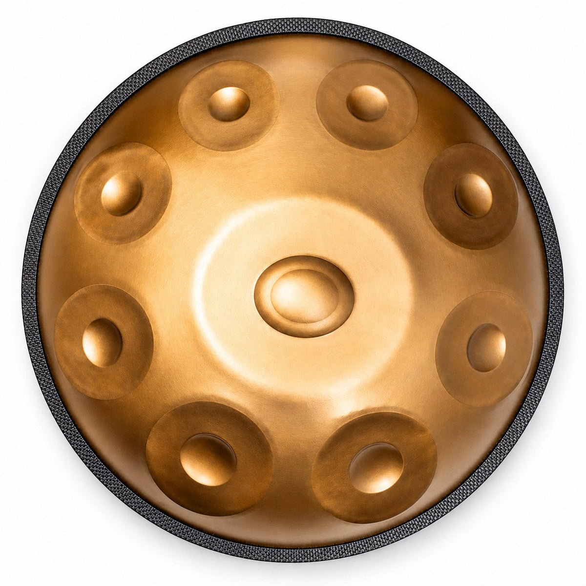Handpan D-Moll Gold, von oben