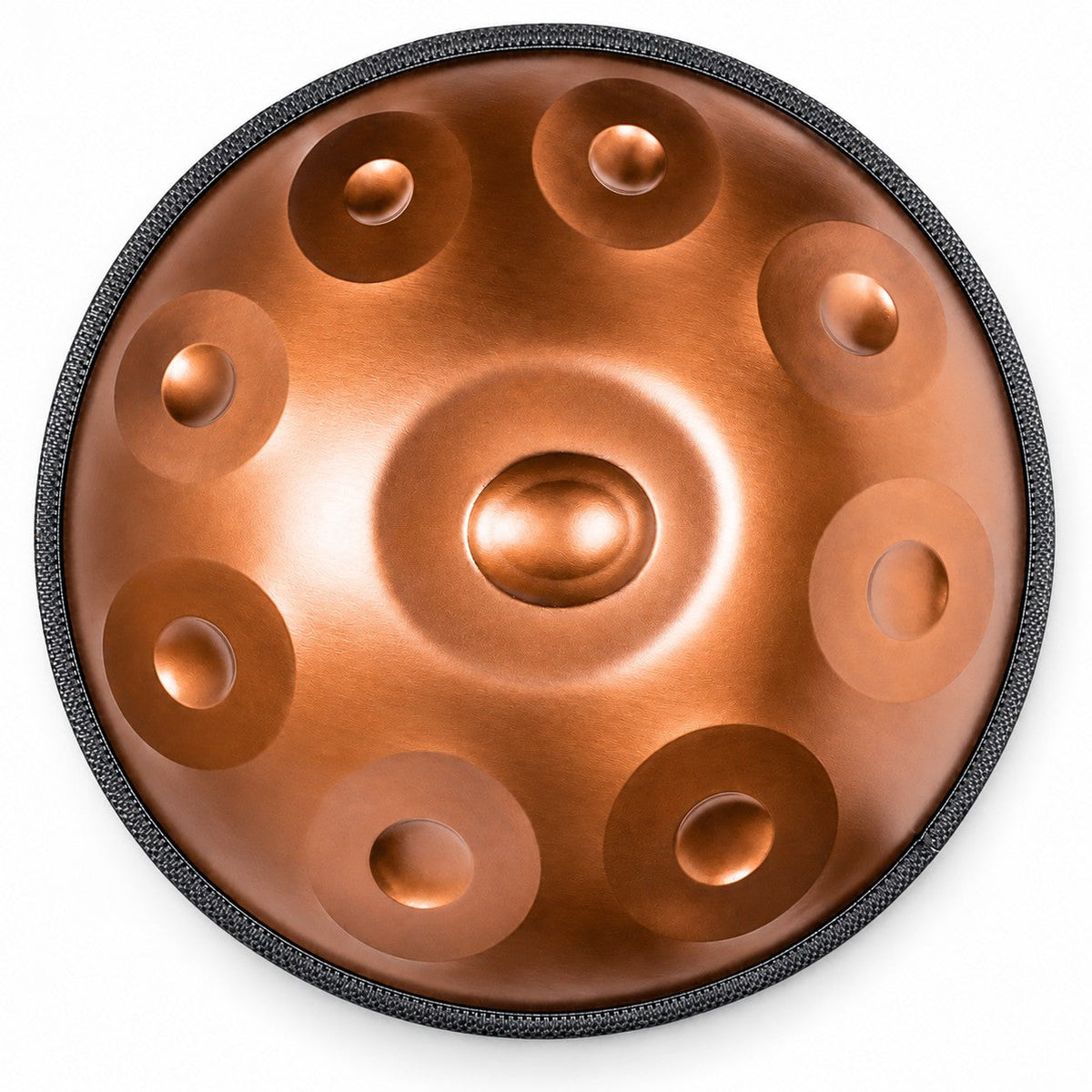 Handpan D-Moll Kurd in Bronze, von oben
