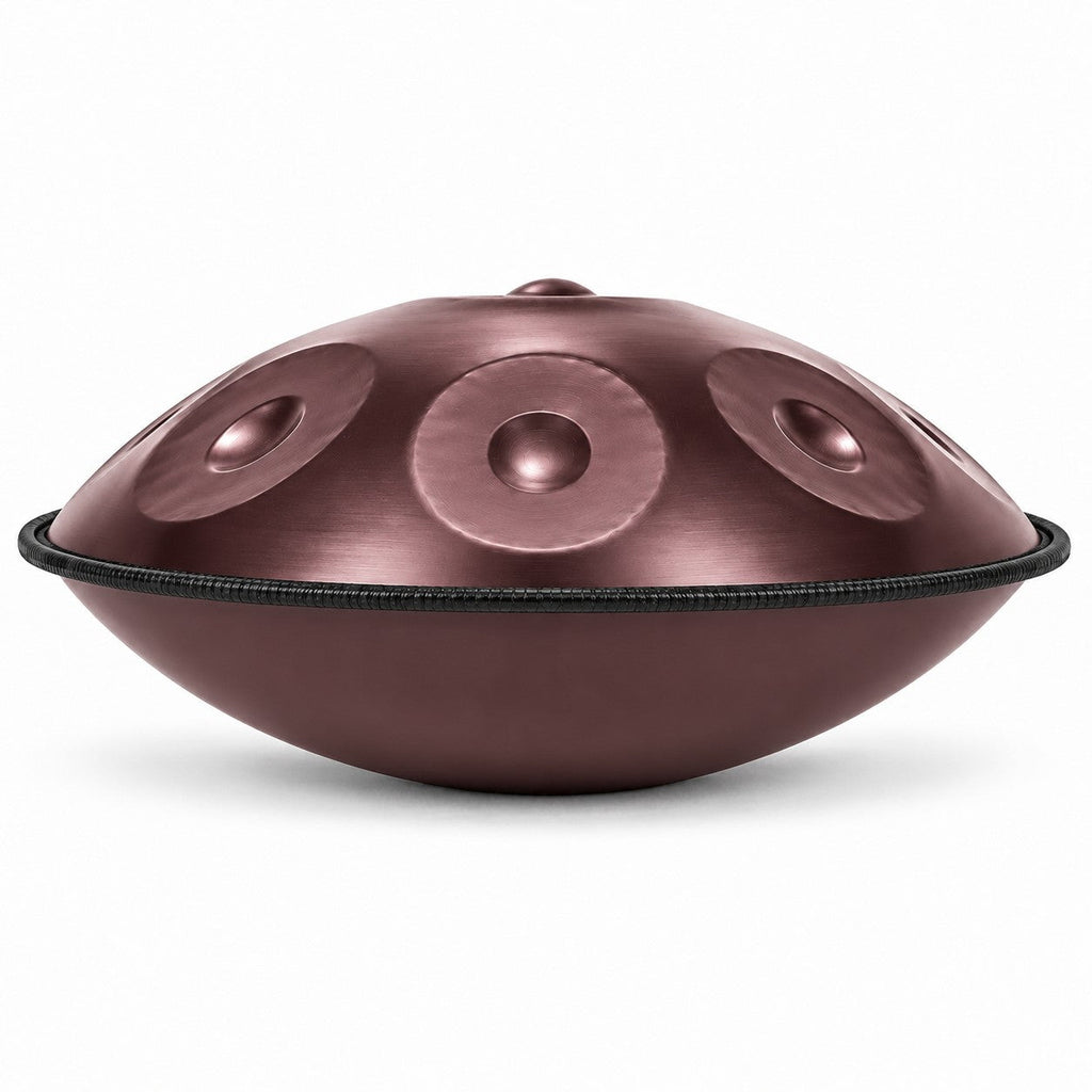 Handpan D-Moll Kurd in Mauve, Seitenansicht