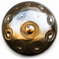 Handpan D-Moll Kurd Premium in Gold, von oben