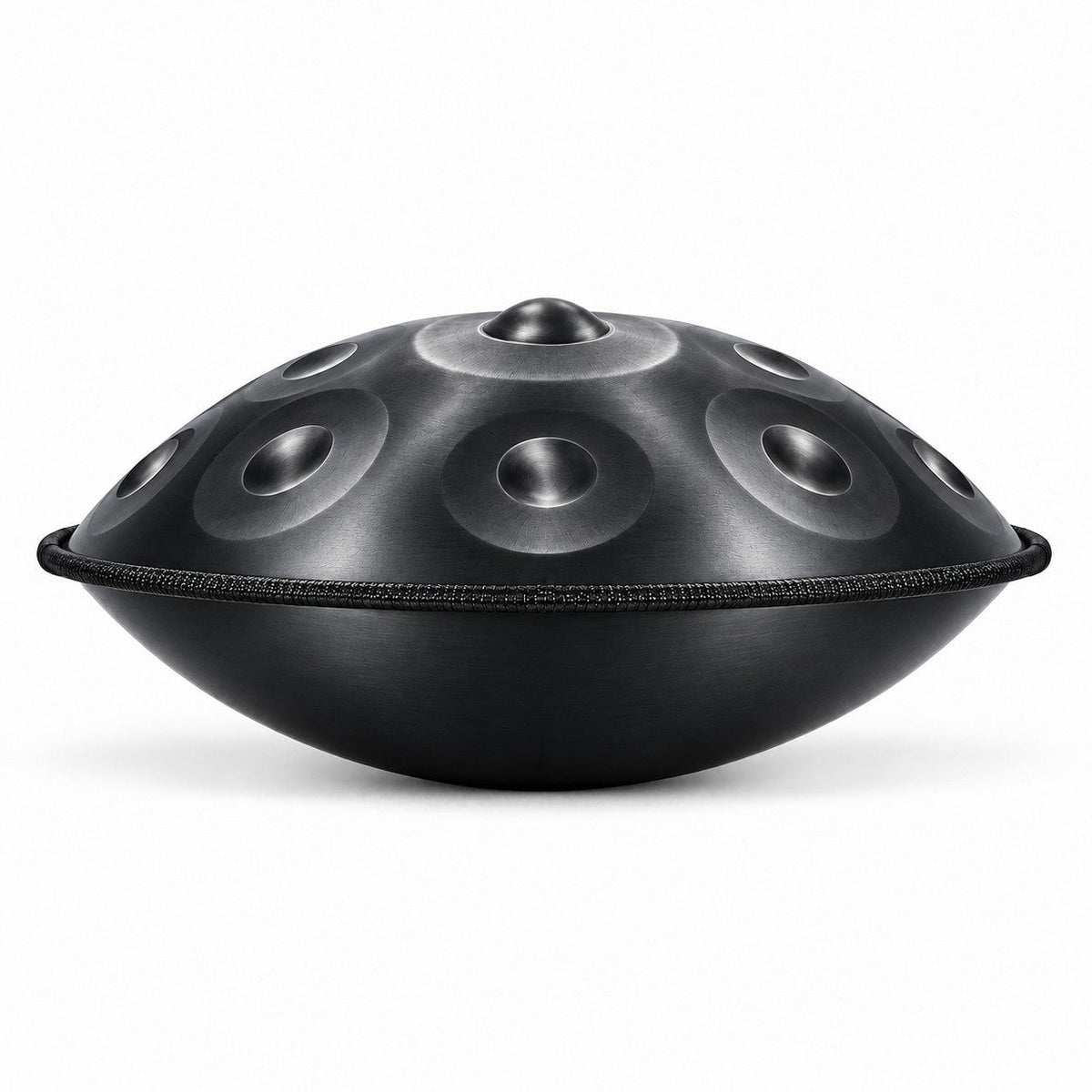 Handpan D-Moll Schwarz, Seitenansicht