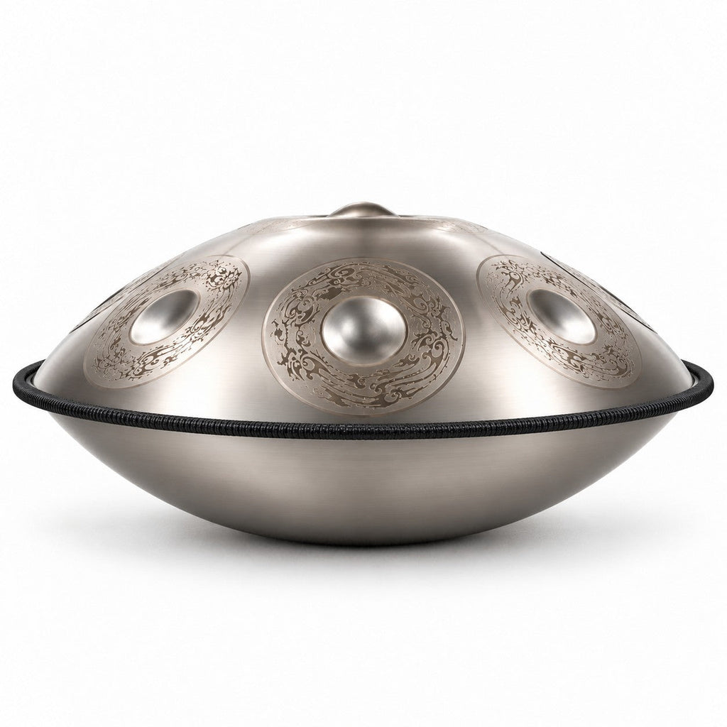 Handpan Drache D-Moll Kurd, Seitenansicht