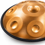 Handpan F-Dur in Gold, Detailansicht