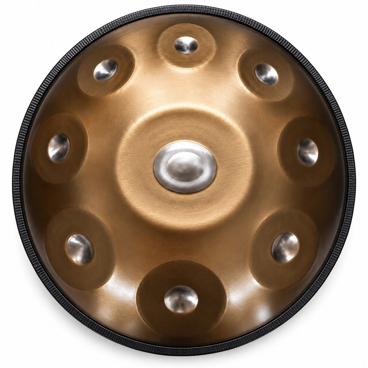 Handpan G-Moll 9 Töne in Bronze, von oben