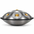 Handpan G-Moll 9 Töne in Silber, Seitenansicht