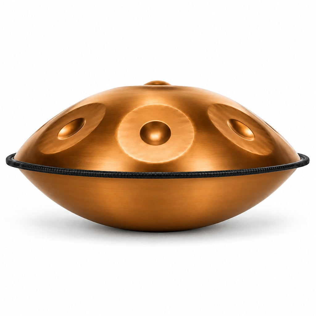 Handpan G-Moll Gold, Seitenansicht