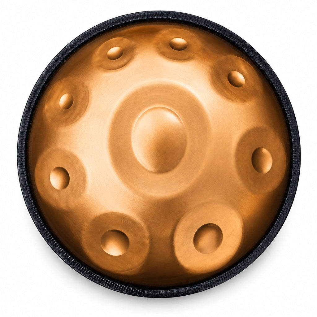Handpan G-Moll Gold, von oben