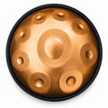 Handpan G-Moll Gold, von oben