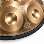 Handpan Mandala C-Dur in Gold, Detailansicht