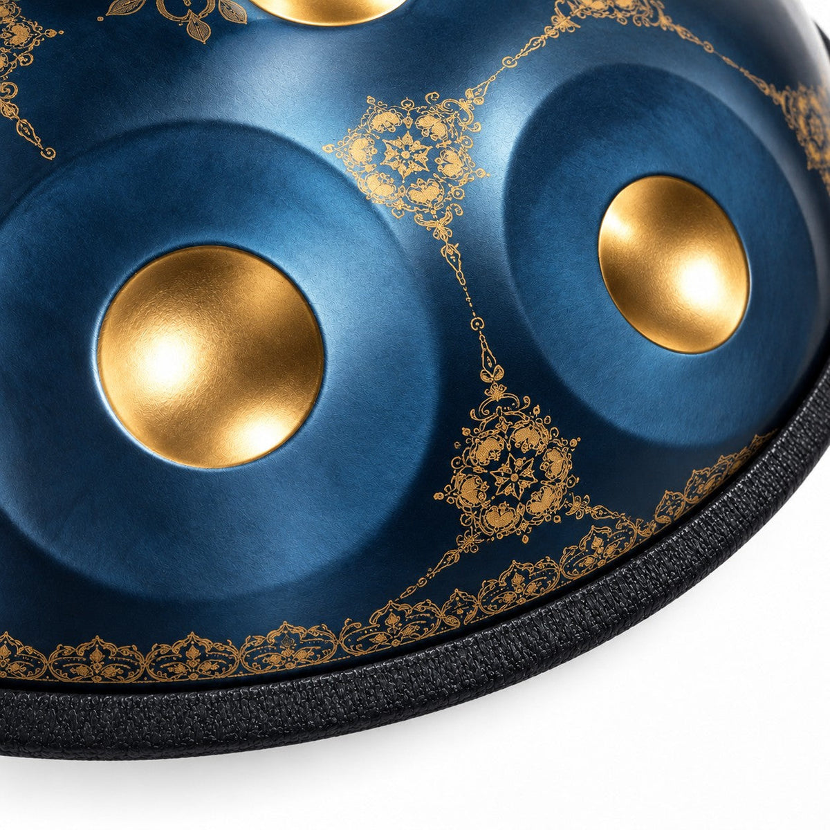 Handpan Mandala D-Moll Kurd in Blau, Detailansicht