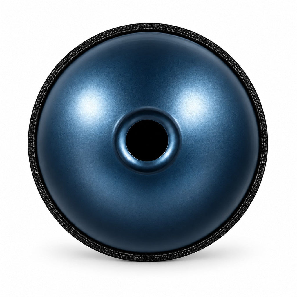 Handpan Mandala D-Moll Kurd in Blau, Unterseite