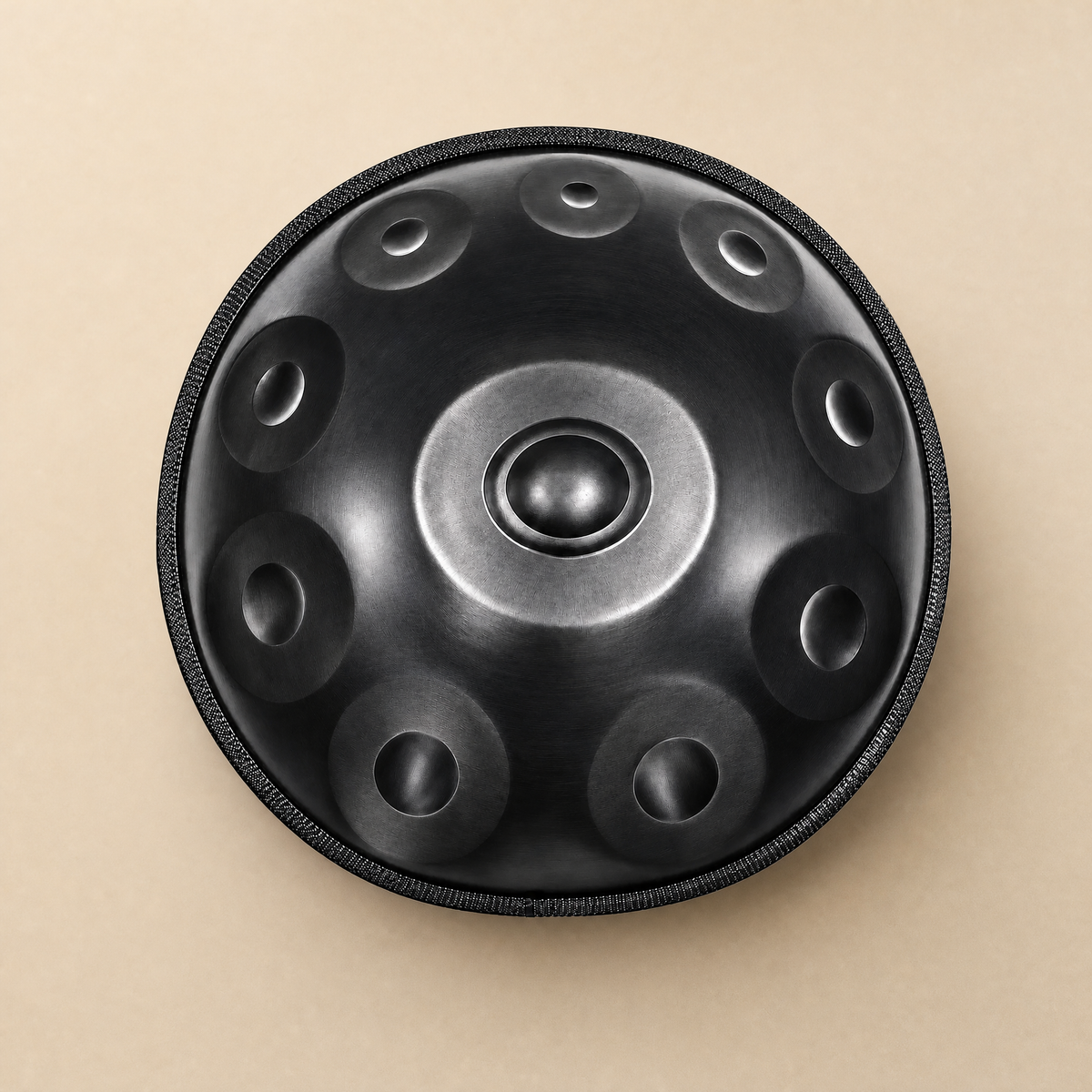 Handpan D-Moll Schwarz