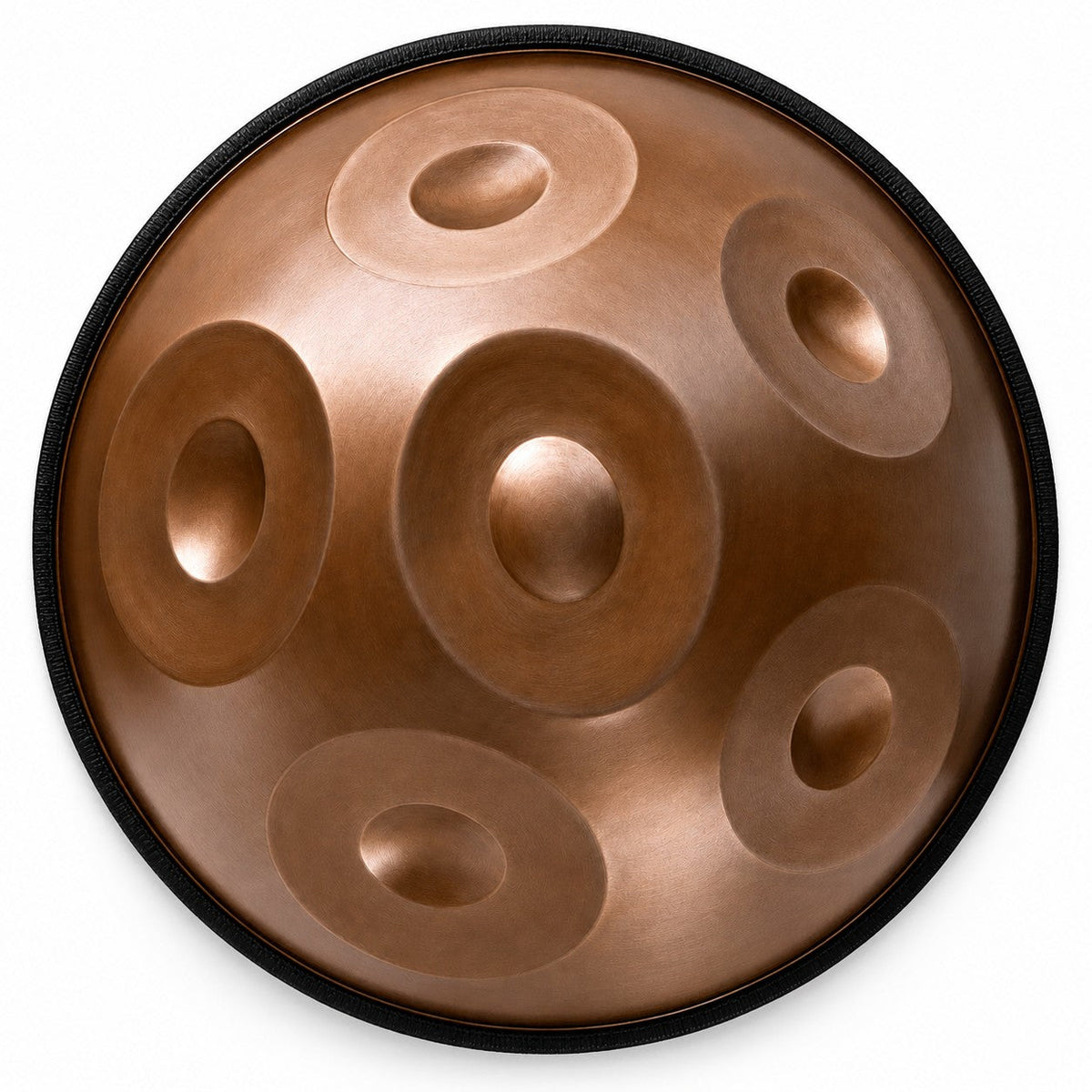 Mini-Handpan 6 Töne Bronze, von oben