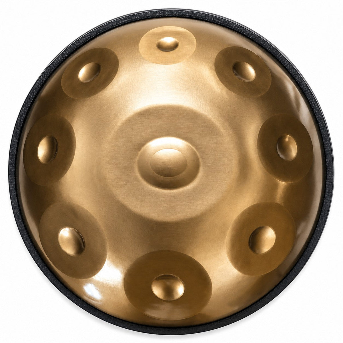 Mini-Handpan G-Moll in Gold, von oben
