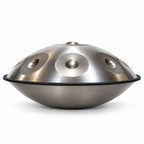 Mini-Handpan G-Moll in Silber, Seitenansicht