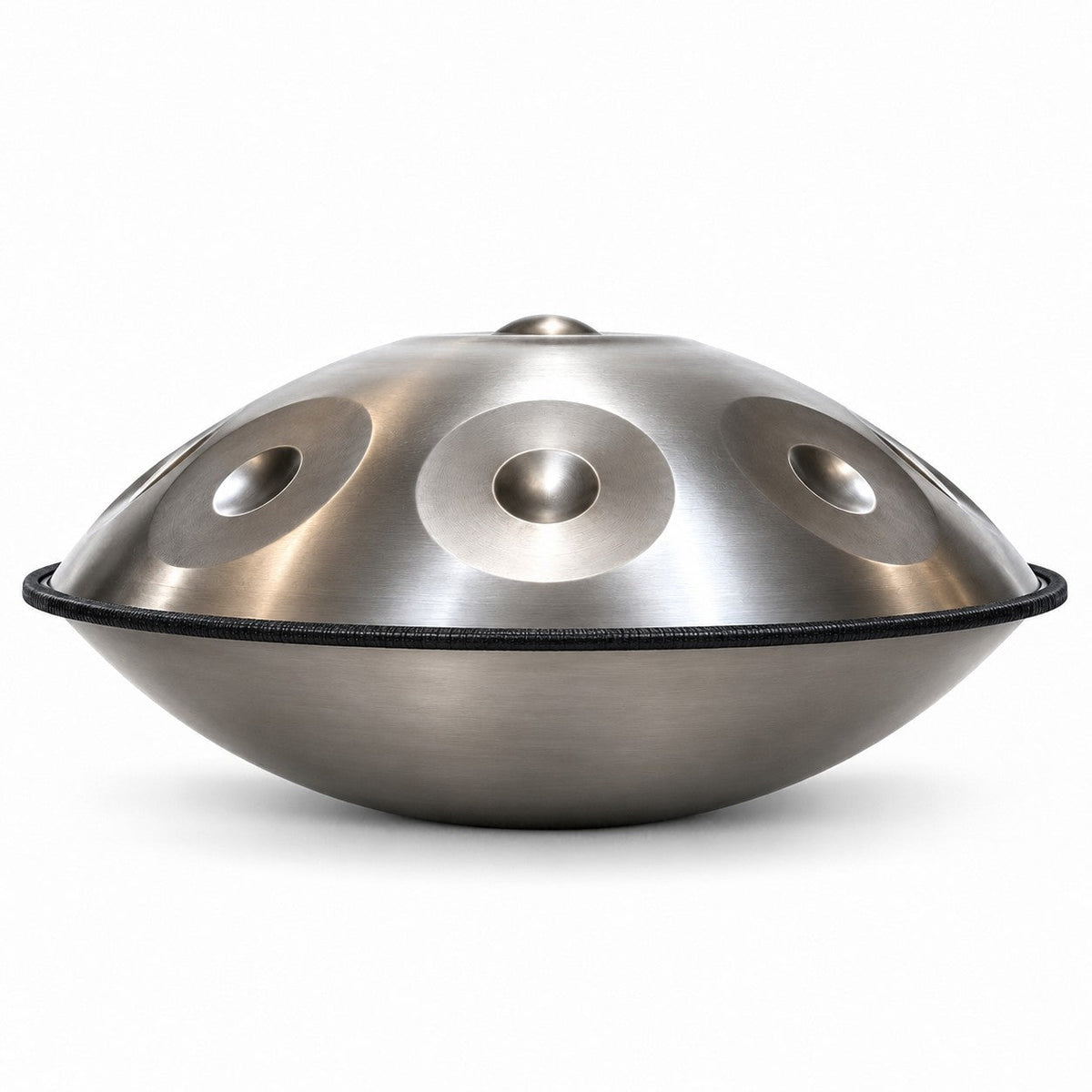 Mini-Handpan G-Moll in Silber, Seitenansicht