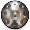 Mini-Handpan G-Moll in Silber, von oben