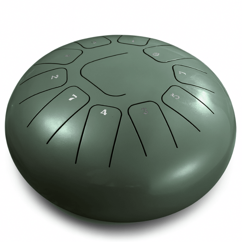 Tank Drum G-Dur 11 Töne in Khaki