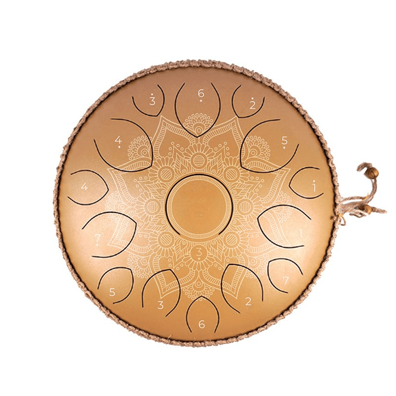 Zungentrommel Mandala C-Dur 15 Töne 432 Hz in Gold