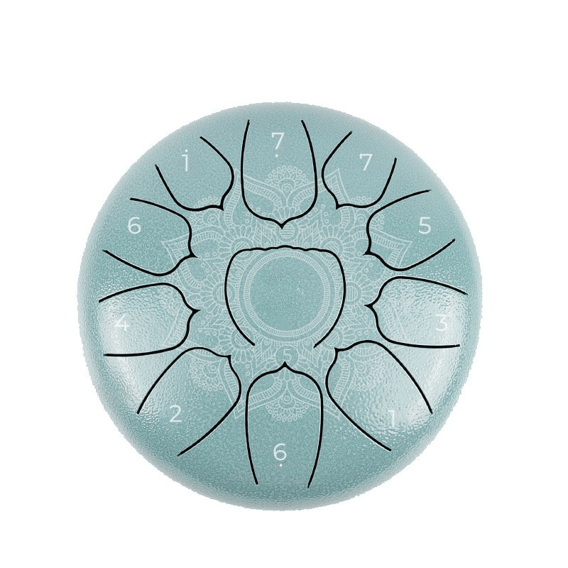 Zungentrommel Mandala D-Dur 11 Töne in Blau